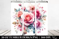 Colorful Pink Roses Tumbler Product Image 2