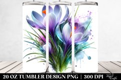 Wooden Narcissus Watercolor Pastel | Tumbler Product Image 2