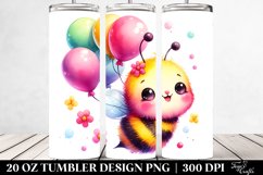 Smiling Cute Vibrant Bee | Tumbler Product Image 2