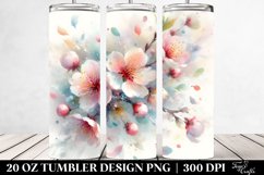 Tumbling Spring Wind Watercolor Pastel | Tumbler Product Image 2