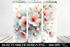 Tumbling Spring Wind Watercolor Pastel | Tumbler Product Image 2