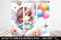Colorful Fairy with Balloons | 20 Oz Tumbler Product Image 2