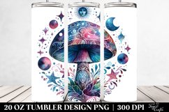 Vibrant Magical Mushroom Clipart, Transparent 20 Oz Tumbler Product Image 2