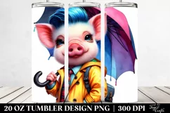 Cute Baby Pig Posing, High-Res 20 Oz Tumbler Product Image 2