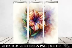 Pastel Wooden Stained Petunia, Transparent 20 Oz Tumbler Product Image 2