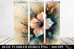 Pastel Wooden Stained Petunia, Transparent 20 Oz Tumbler Product Image 2