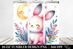 Smiling Cute Vibrant Bunny | Tumbler Product Image 2