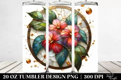 Detailed Stained Impatiens | 20 Oz Tumbler Product Image 2