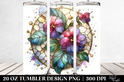 Detailed Stained Impatiens | 20 Oz Tumbler Product Image 2