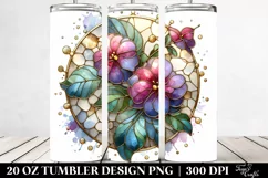 Detailed Stained Impatiens | 20 Oz Tumbler Product Image 2