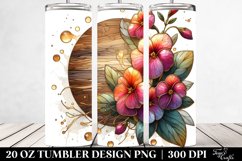 Detailed Stained Impatiens | 20 Oz Tumbler Product Image 2