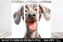 Crazy Watercolor Weimaraner | 20 Oz Tumbler Product Image 2