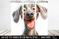 Crazy Watercolor Weimaraner | 20 Oz Tumbler Product Image 2