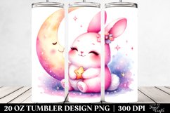 Smiling Cute Vibrant Bunny | Tumbler Product Image 2