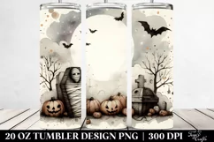 Vintage Halloween Mummy's Tomb Tumbler Product Image 2