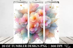Abstract Shiny Begonia, Transparent 20 Oz Tumbler Product Image 2
