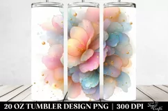 Abstract Shiny Begonia, Transparent 20 Oz Tumbler Product Image 2