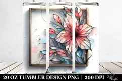 Abstract Wooden Stained Azalea, Transparent 20 Oz Tumbler Product Image 2