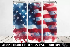 Washed Watercolor Flag | 20 oz Tumbler Product Image 2