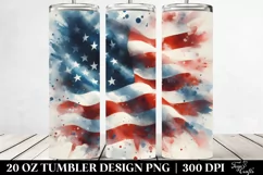 Washed Watercolor Flag | 20 oz Tumbler Product Image 2