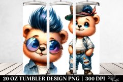 Funny Cute Baby Bear, Transparent 20 Oz Tumbler Product Image 2