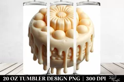 3D Martzipan Candy Design, Clipart 20 Oz Tumbler Product Image 2
