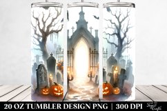 Simple Halloween CRYPT Scene | 20 oz Tumbler Product Image 2