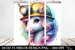 Colorful Baby Unicorn, Miner&#039;s Helmet. 20 oz Tumbler Design Product Image 2