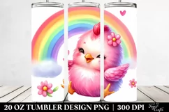 Colorful Baby Chicken Playing 20 Oz Tumbler Product Image 2