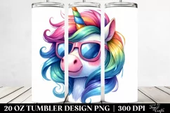 Colorful Bird with Splashes, Transparent 20 Oz Tumbler Product Image 2