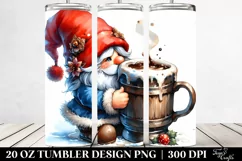 Gnome with Huge Mug, Clipart 20 Oz Tumbler Product Image 2