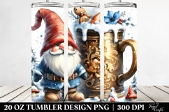 Gnome with Huge Mug, Clipart 20 Oz Tumbler Product Image 2