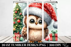 Charming Owl with Santa Hat, High-Res PNG Product Image 2