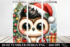 Charming Owl with Santa Hat, High-Res PNG Product Image 2