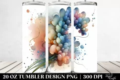 Abstract Glossy Snapdragon Tumbler Design | 20 oz Tumbler Product Image 2