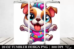 Cute Colorful Dancing Bulldog Clipart Product Image 2