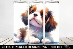 Playful Brittany Watercolor | 20 oz Tumbler Product Image 2