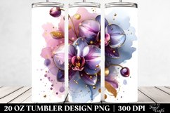 Glossy Orchid with Golden Insertions | Tumbler Product Image 2