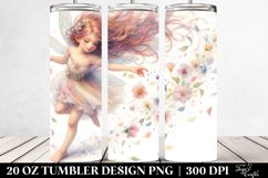 Fairy Tumbling with Spring Petals in Pastel Wind | Tumbler Product Image 2