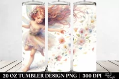Fairy Tumbling with Spring Petals in Pastel Wind | Tumbler Product Image 2