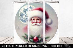 Pastel Santa Christmas Clipart, Transparent 20 Oz Tumbler Product Image 2