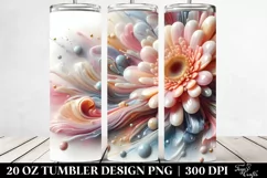 Abstract Glossy Gerbera, Transparent 20 Oz Tumbler Product Image 2