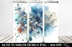 blueis,gliter,watercolor,shiny, zinnia, metallic Product Image 2