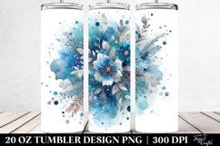 Colorful Blue Glittery Foil Tumbler Product Image 2