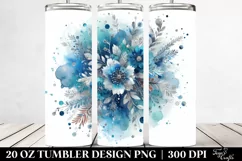Colorful Blue Glittery Foil Tumbler Product Image 2