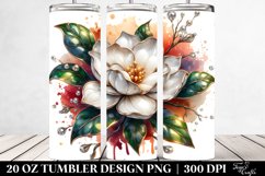 Glossy Gardenia with Metallic Insertions | Tumbler Product Image 2