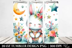 Colorful Smiling Baby Rabbit | 20 Oz Tumbler Product Image 2