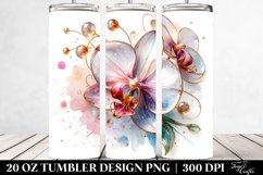 Glossy Orchid with Golden Insertions | Tumbler Product Image 2