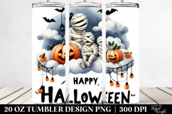 Simple Halloween MUMMY's Tumbler Design | 20 oz Tumbler Product Image 2