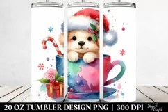 Whimsical Cute Dog Clipart, Transparent 20 Oz Tumbler Product Image 2